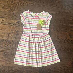 Joules Pink and White Striped Kids Dress